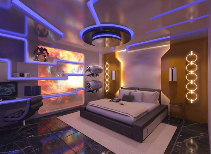 How to decorate a futuristic room