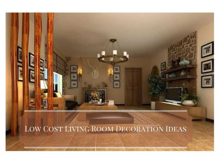 How to decorate living room with low cost