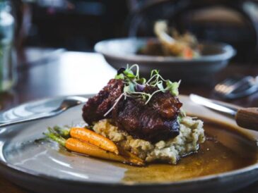 Beef cheeks braised