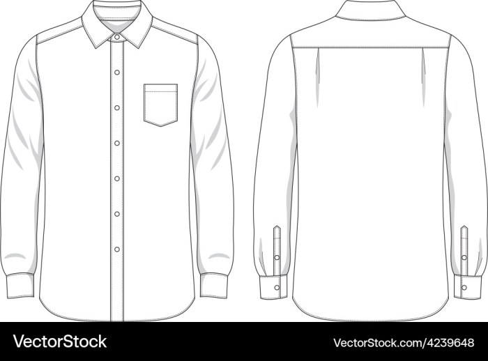 Mens dress shirt template