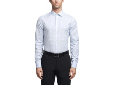 Men's slim fit wrinkle free dress shirts