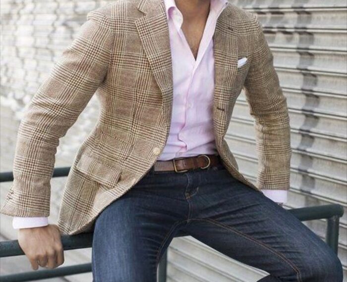 Pink mens dress shirt