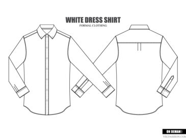 Mens dress shirt template