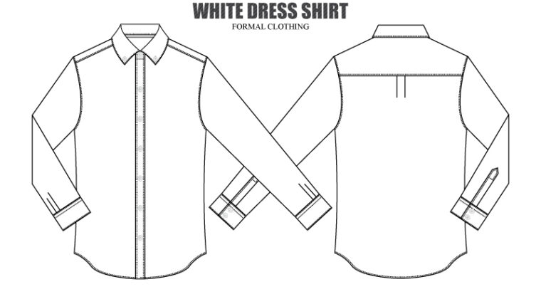 Mens dress shirt template