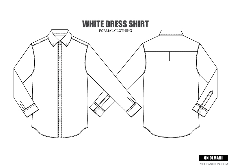 Mens dress shirt template