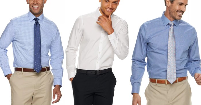 Kohls mens pink dress shirts