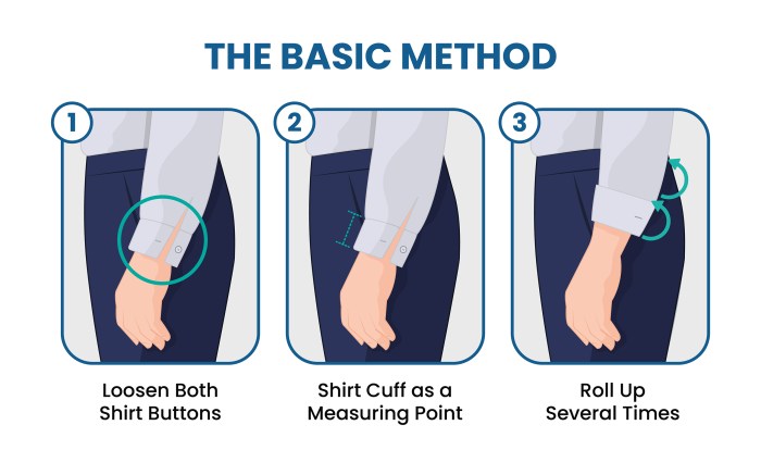 How to roll up mens dress shirt sleeves